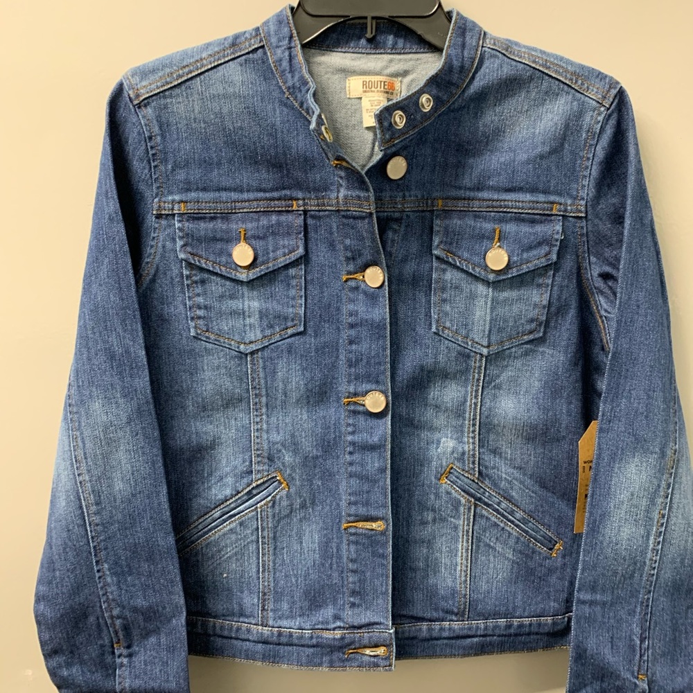 Route 66 Blue Jean Jacket Sz Medium
